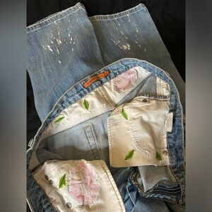 Vigoss-Floral/Paint Spring Styled Jeans